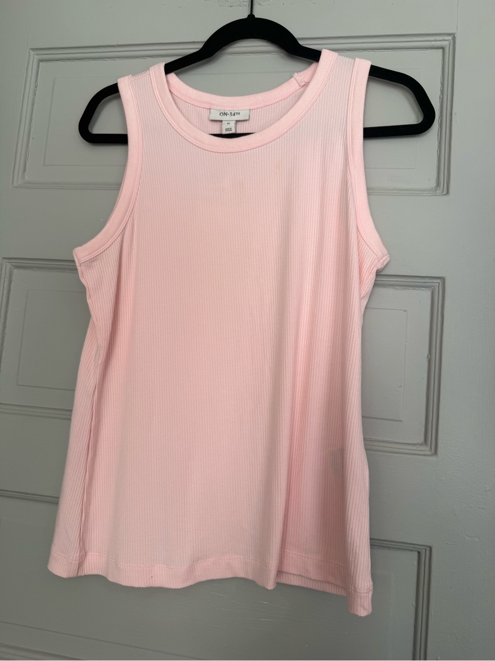 Women's Double Scoop-Neck Layering Tank Top XL pink